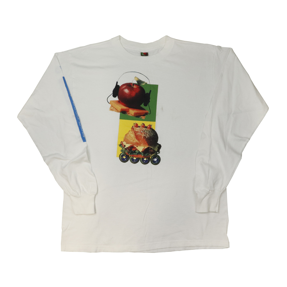 Vintage The Great Food Fast LS White T-Shirt Size L